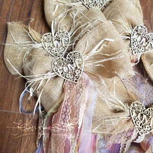 Burlap bows, Wedding bows, Rustic Aisle Pew decorations, Rustic wedding decor, Rustic bows, Chair burlap bows, Country weddings