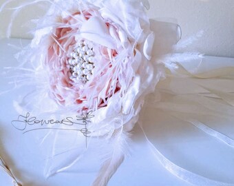 Bouquet, Wedding bouquet, Single flower bouquet, Bridesmaid bouquet, Blush peach bouquet, Toss bouquet, Glamelia bouquet, Wedding bouquet