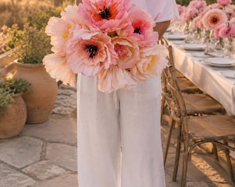 Large Paper Flower for Floral Decorations, Wedding Table Centerpiece, Nursery Decor, Bridal Shower, Floral Arrangement, Pink Paper Peonies