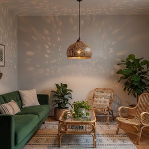 Handmade Moroccan Brass Perforated Pendant Light Dome Ceiling Lamp Star Pattern Fez Artisan Boho Kitchen Dining Bedroom Luxury