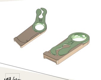 Soda Can Tab Opener & Shopping Cart Coin: 3D Print STL File (Digital Download)