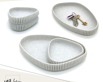 Minimalist Catchall Tray Set: Stackable Entryway Organizer (3D Print STL 3MF Files Digital Download)