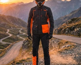 Conjunto de motociclismo KTM Terra Adventure V2 masculino, jaqueta e calça em Cordura Mesh para turismo, com proteção CE, respirável e ideal para presentear.