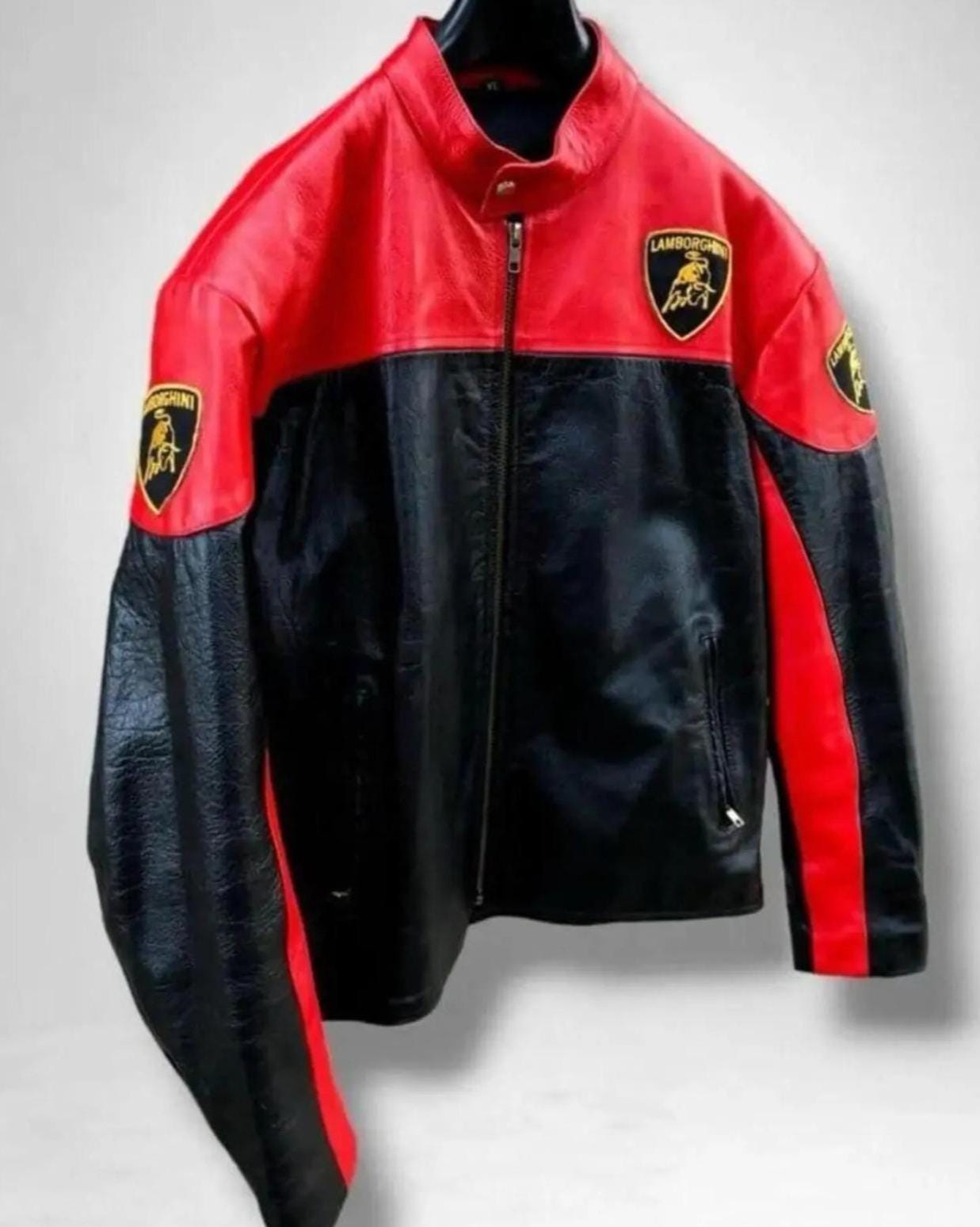 ランボルギーニレザージャケット、本物の牛革レザージャケット