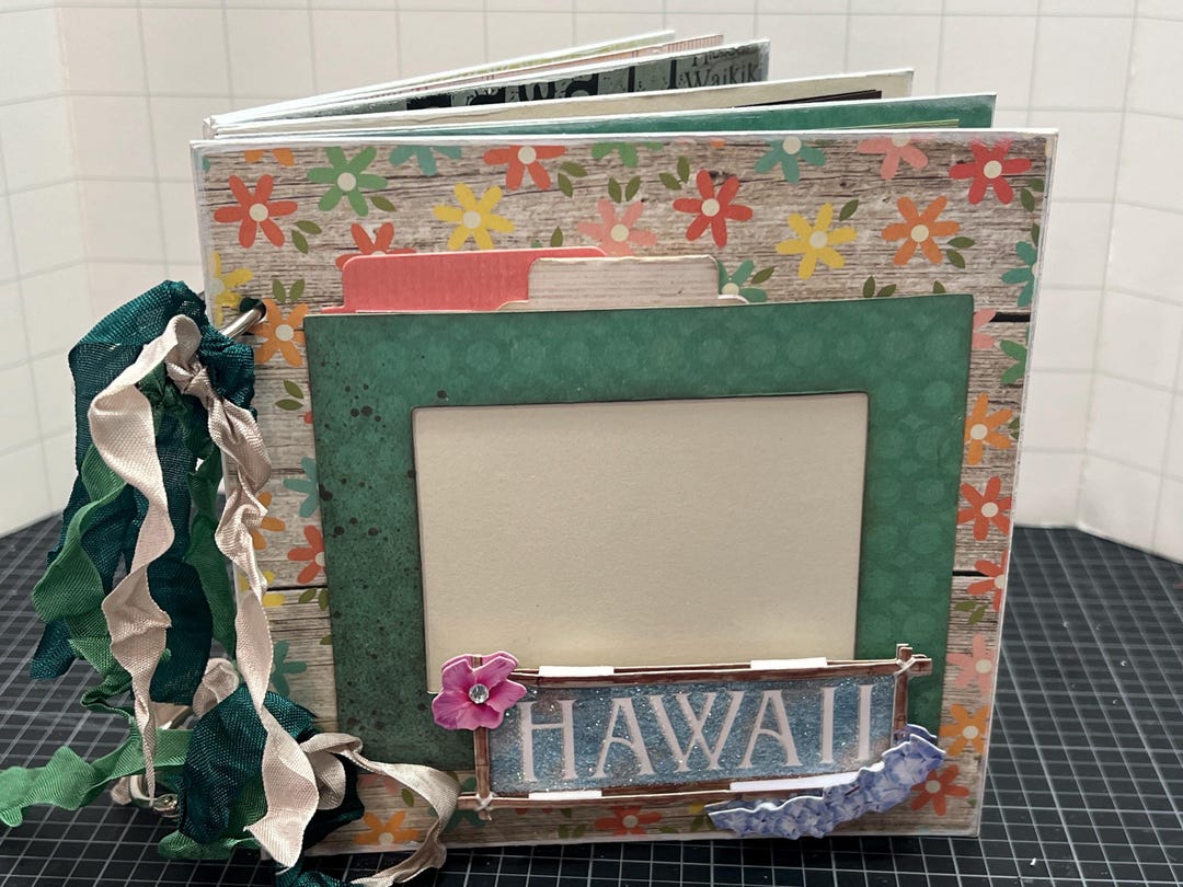 Hawaii Scrapbook Premade Pages Chipboard Book- 6 X 6 Scrapbook Album ...