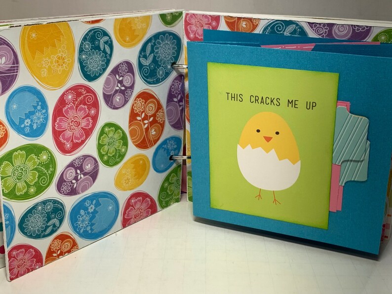 Easter Scrapbook Premade Pages Chipboard Book- 5 1/2 X 5 1/2 Mini Album ...