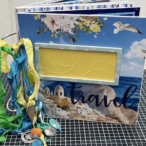 Grecia scrapbook premade pages chipboard book- 6 x 6 album scrapbook viaggi ricordi vacanze