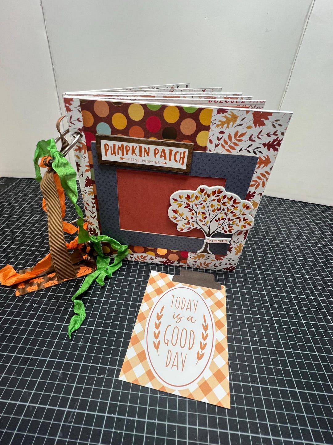 Fall Scrapbook Premade Pages Chipboard Book- 6 X 6 Scrapbook Album ...