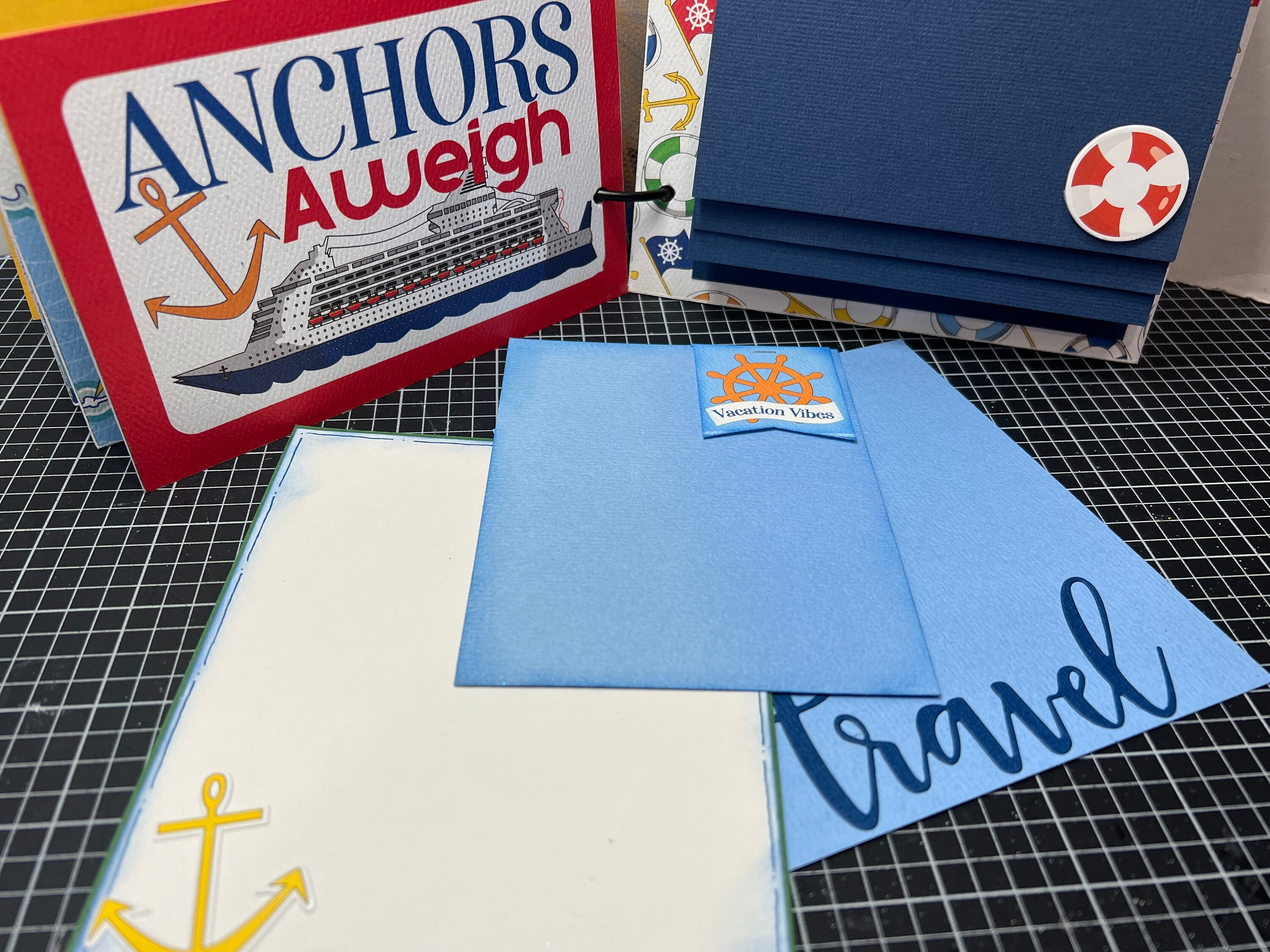 Cruise Scrapbook Premade Pages Chipboard Book- 6 X 6 Scrapbook Album ...