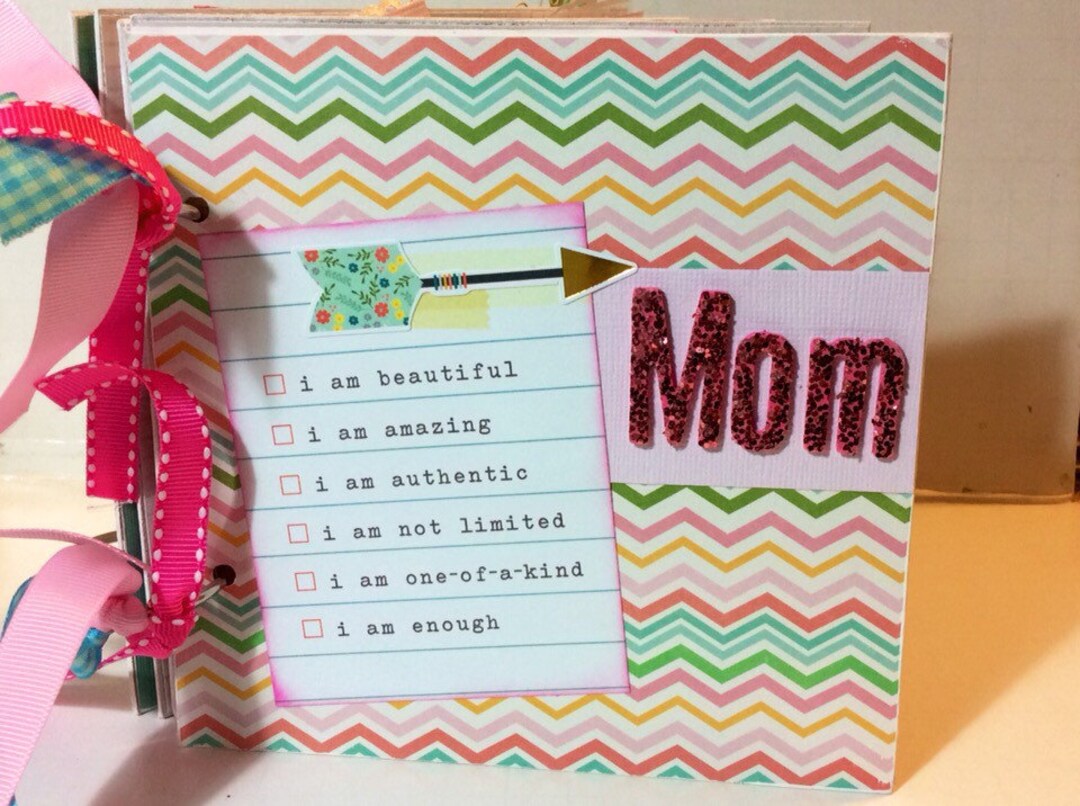 Mother Scrapbook Premade Pages Chipboard Book- 6 X 6 Scrapbook Album ...