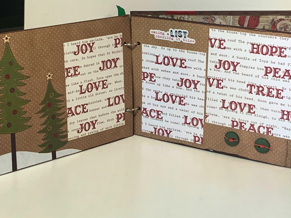 Christmas Scrapbook Chipboard Mini Album Simple Stories Cozy Etsy