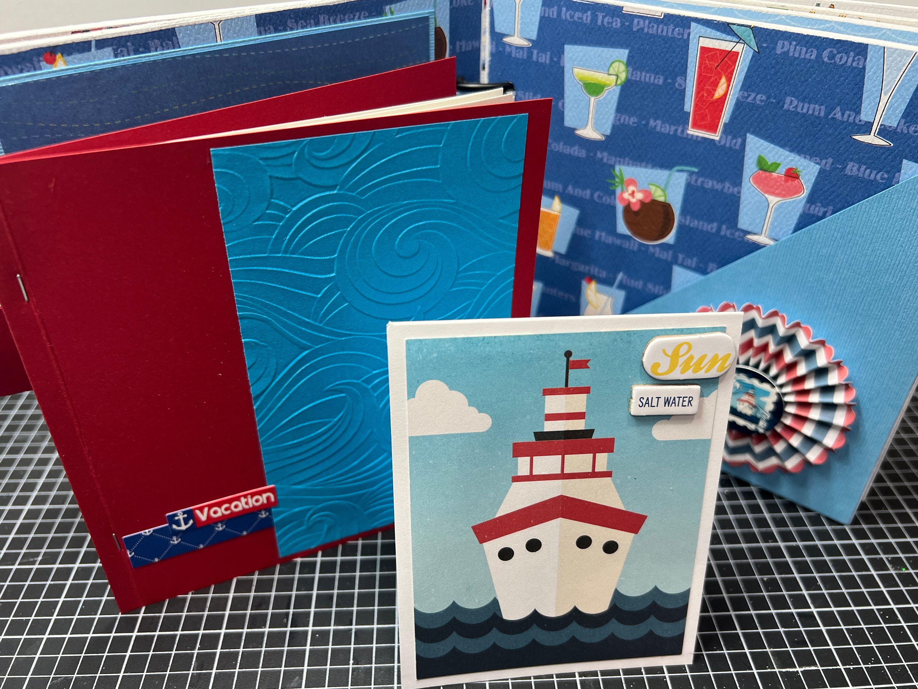 Cruise Scrapbook Premade Pages Chipboard Book- 6 X 6 Scrapbook Album ...