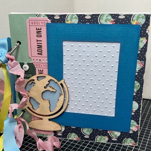 Travel scrapbook Premade pages Chipboard vacation - 6x6  adventure
