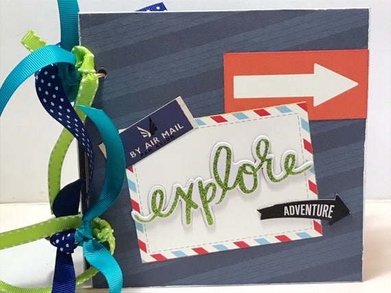 Albums & Journals Travel scrapbook Premade pages Chipboard vacation ...