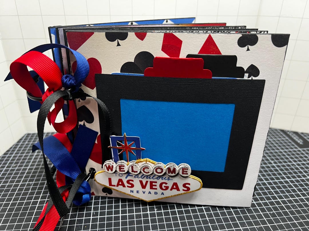 Vegas Scrapbook Premade Pages Chipboard Book- 6 X 6 Scrapbook Album ...