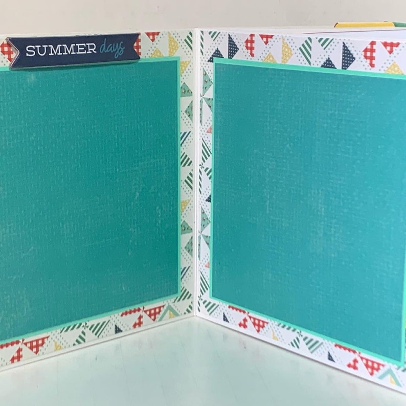 Summer Scrapbook Premade Pages Chipboard Book- 5x5 Album Swimming ...