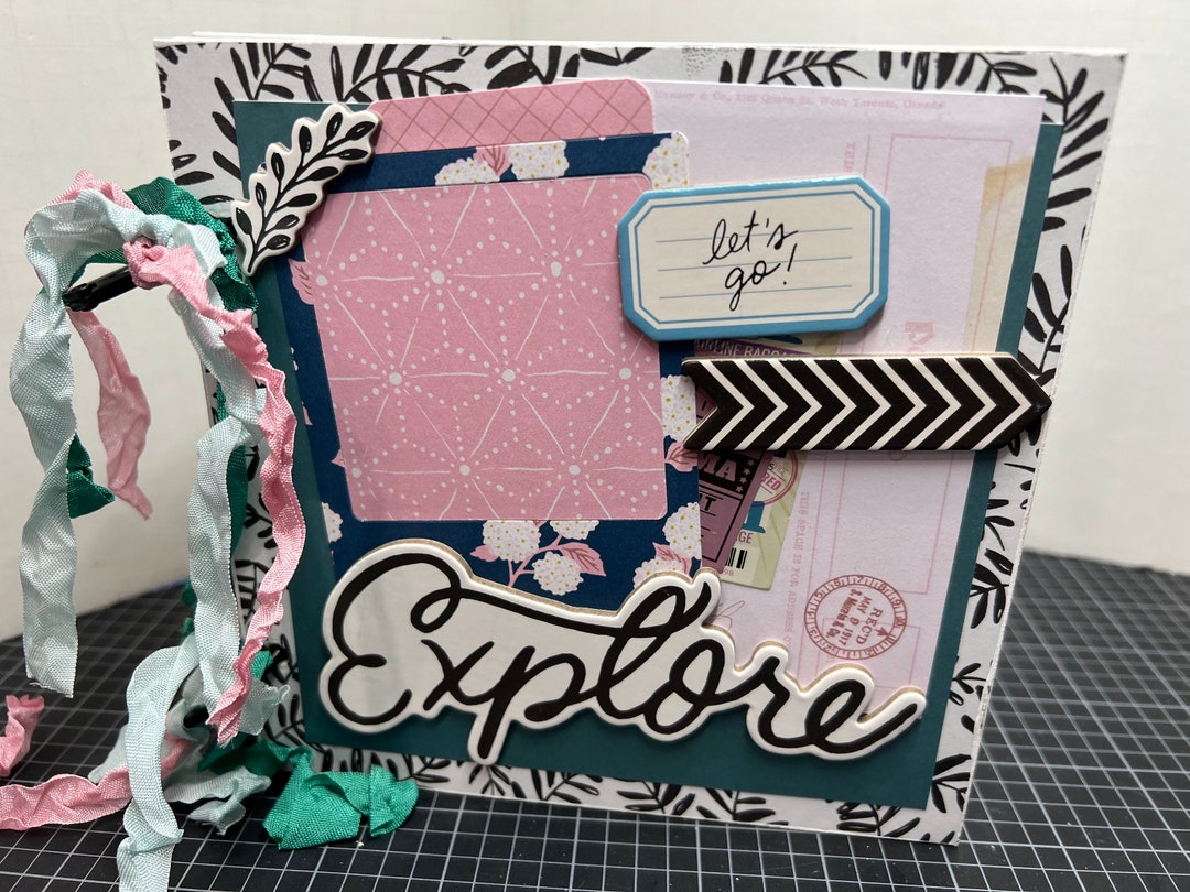 Travel Scrapbook Premade Pages Chipboard Vacation - 6x6 Adventure - Etsy