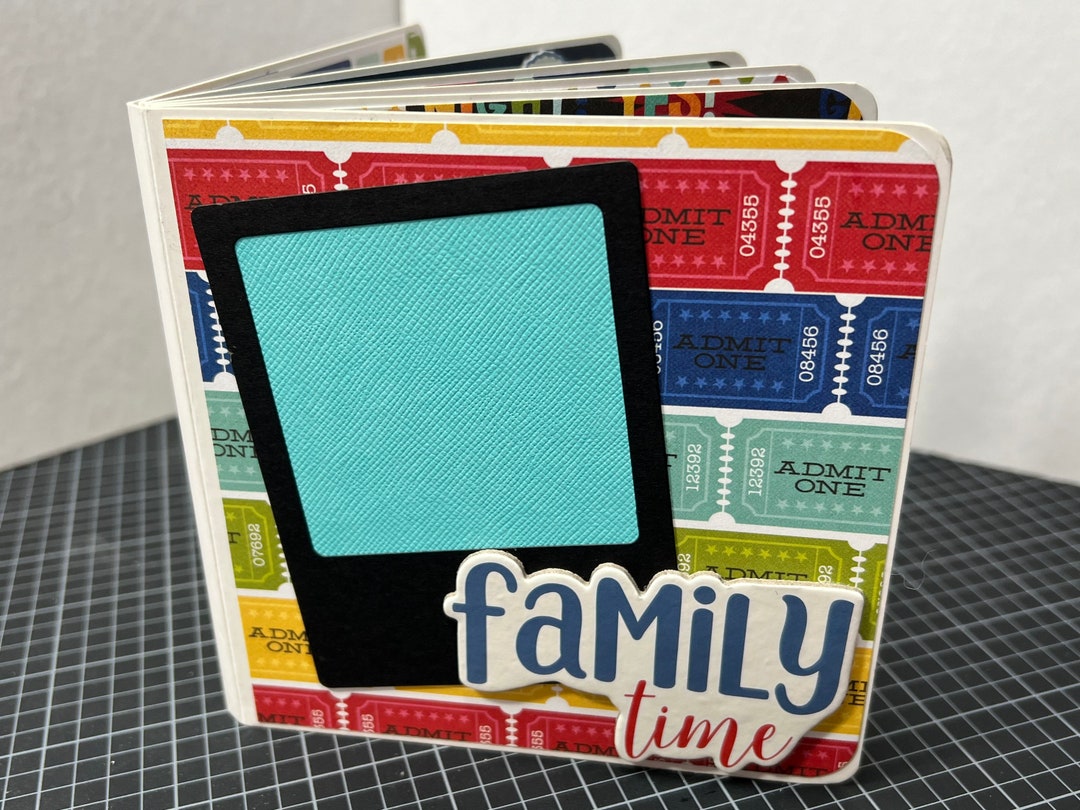 Family Mini Album Scrapbook Premade Chipboard Book 5 X 5 Memories