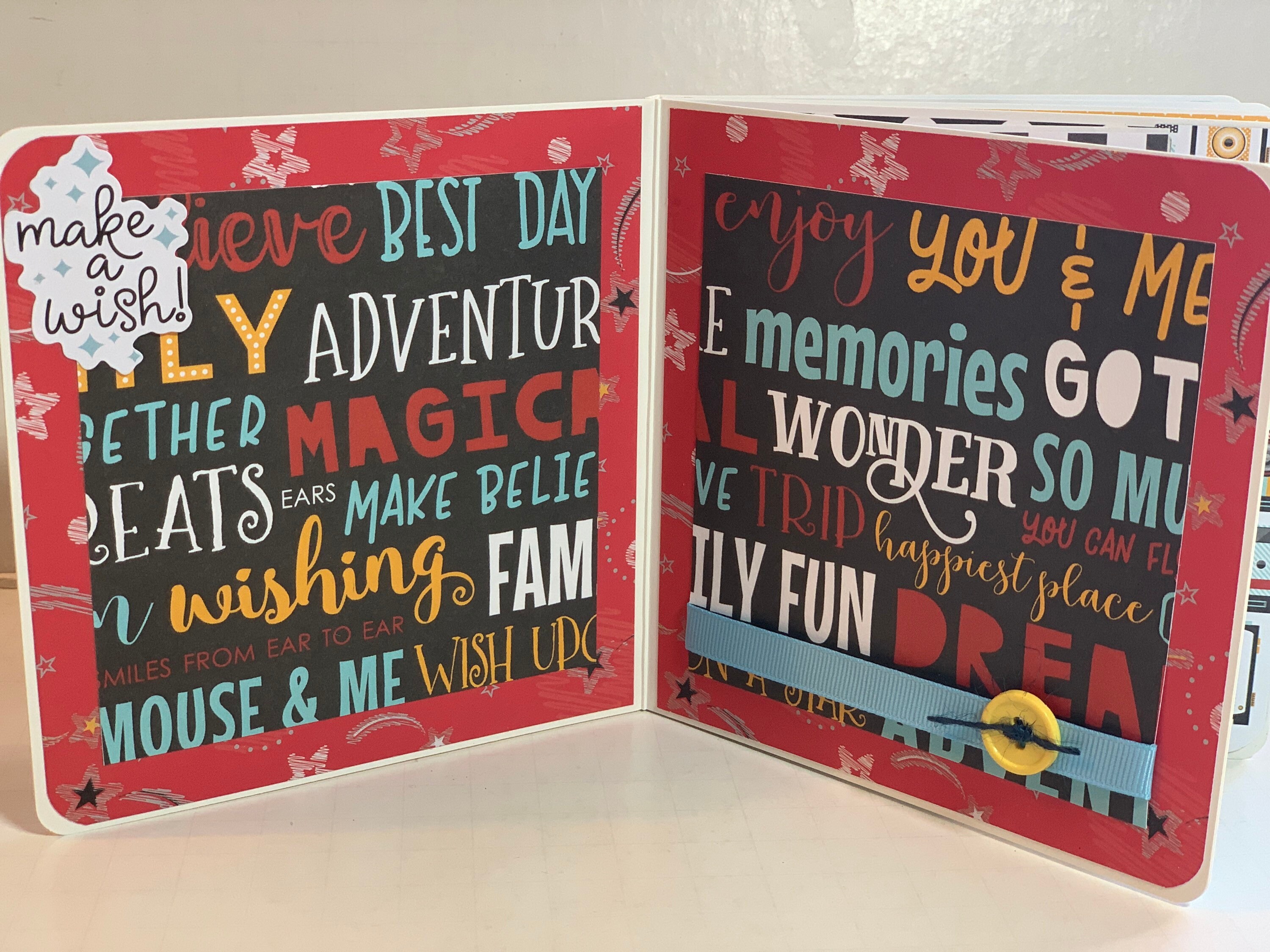 Disney Scrapbook Premade Pages Chipboard Scrapbook Mini Album Mickey ...
