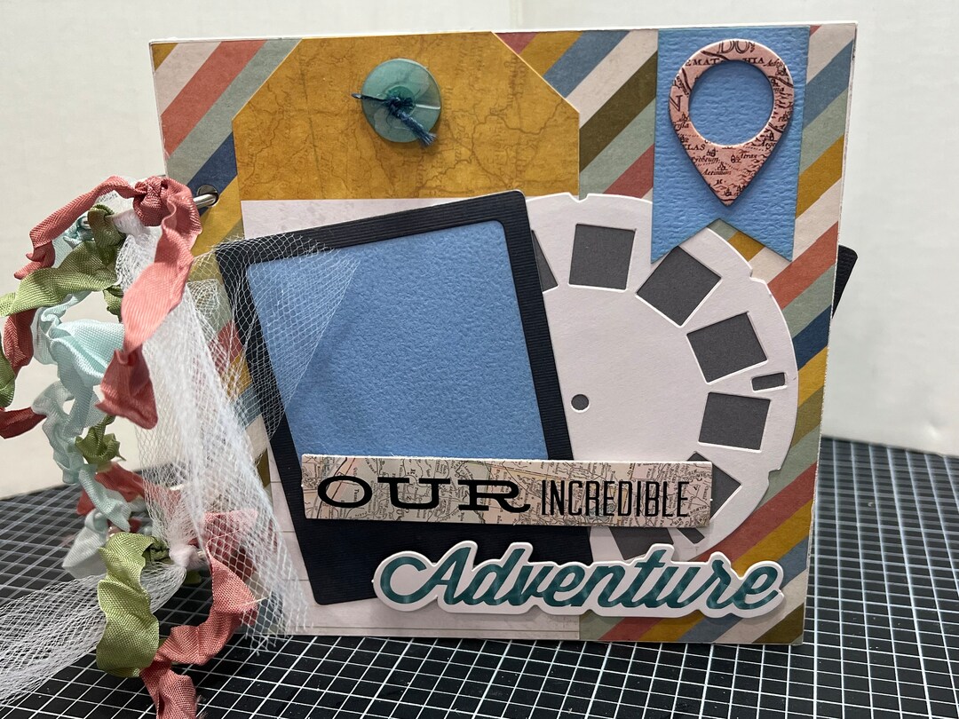 Travel Scrapbook Premade Pages Chipboard Vacation - 6x6 Adventure - Etsy