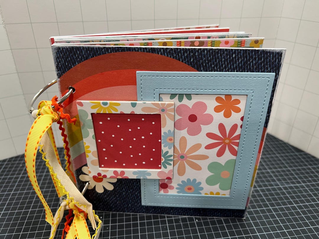 1970s Scrapbook Premade Pages Chipboard Book- 6 X 6 Scrapbook Album ...