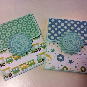 Two baby gift card holders- baby shower, baptism, baby boy