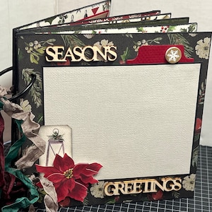 Christmas Scrapbook chipboard mini album