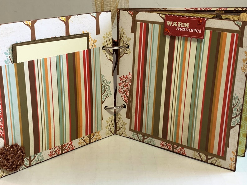 Thanksgiving Scrapbook Premade Pages Chipboard Book- 6 X 6 Scrapbook ...