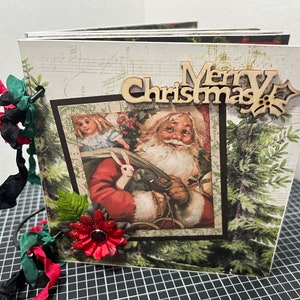 Christmas Scrapbook chipboard mini album