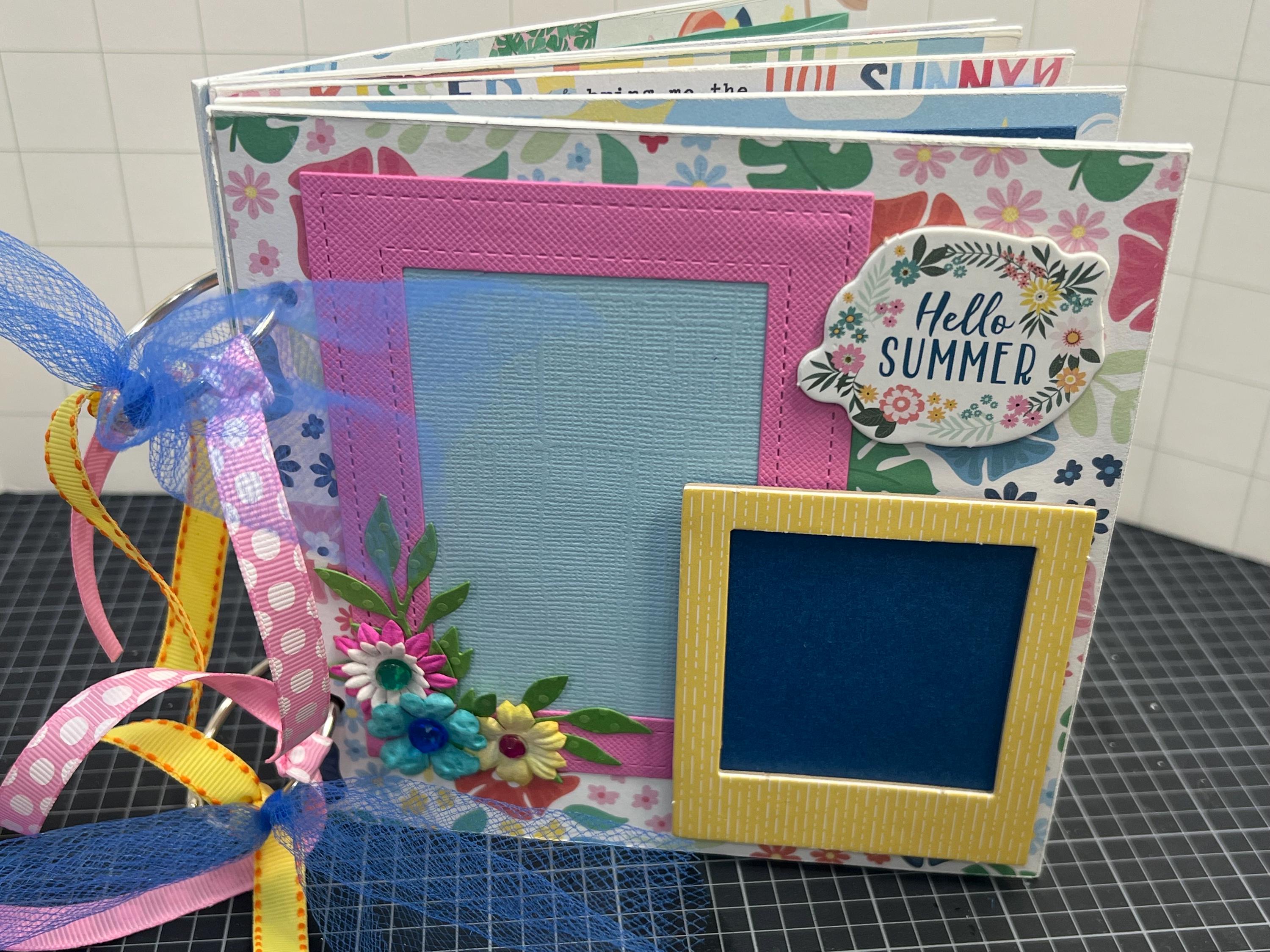 Summer Scrapbook Premade Pages Chipboard Book- 6 X 6 Scrapbook Album ...
