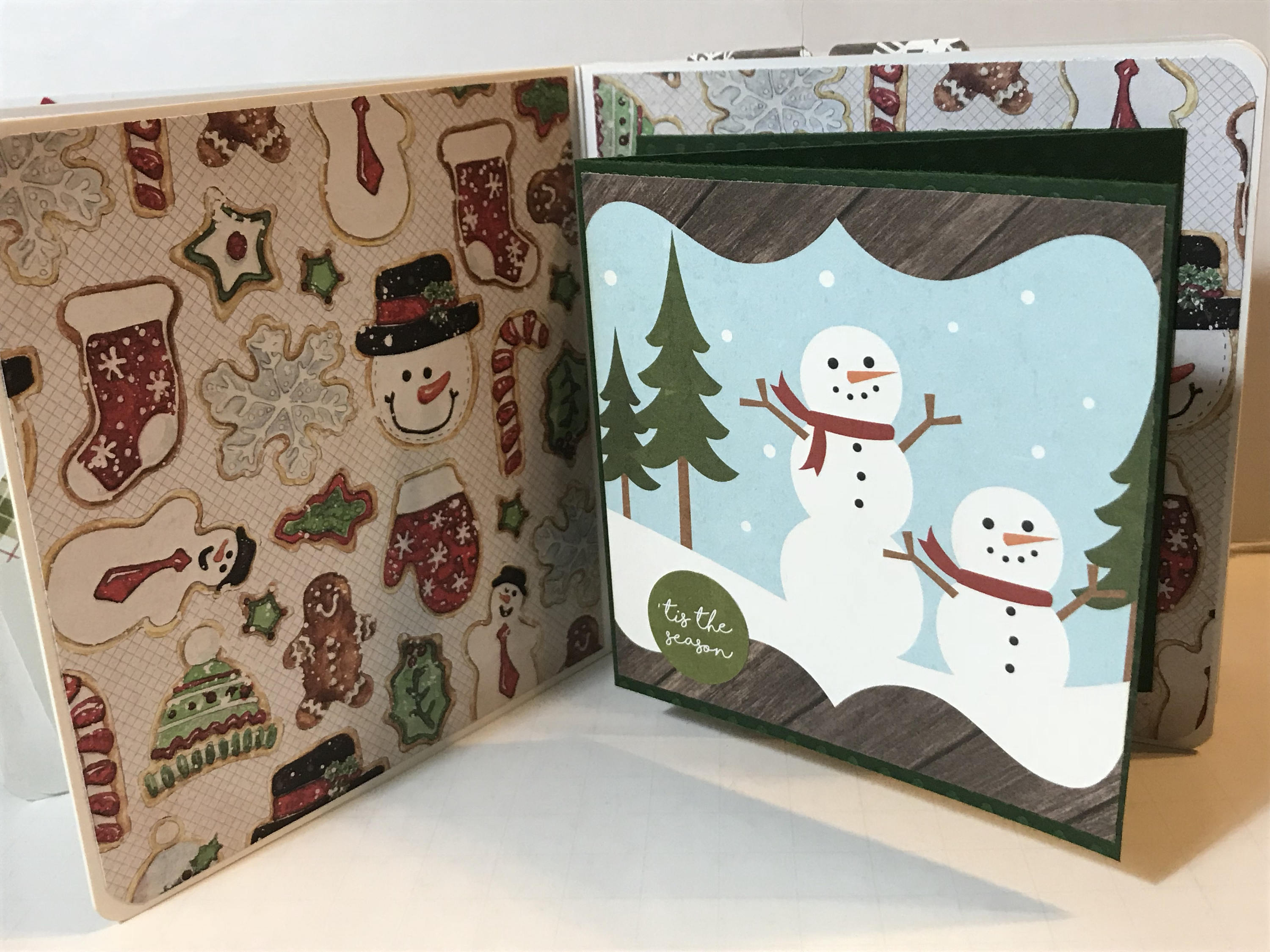 Christmas Scrapbook Premade Pages Chipboard Book- 5 X 5 Scrapbook Album ...