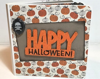 Halloween scrapbook premade pages board book - 5 x 5 spooky scrapbook album