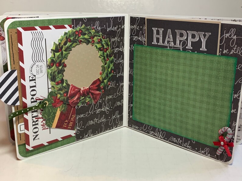 Christmas Scrapbook Premade Pages Chipboard Book- 5 X 5 Mini Album - Etsy