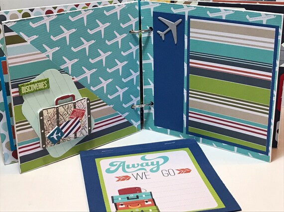 Albums & Journals Travel scrapbook Premade pages Chipboard vacation ...