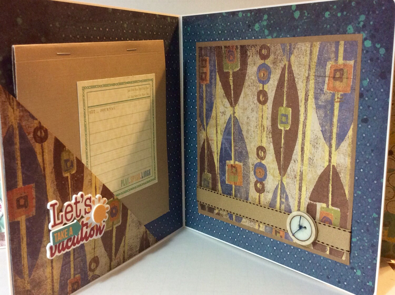 Vacation Scrapbook Premade Pages Chipboard Hawaii Beach Mini Album - 8 ...