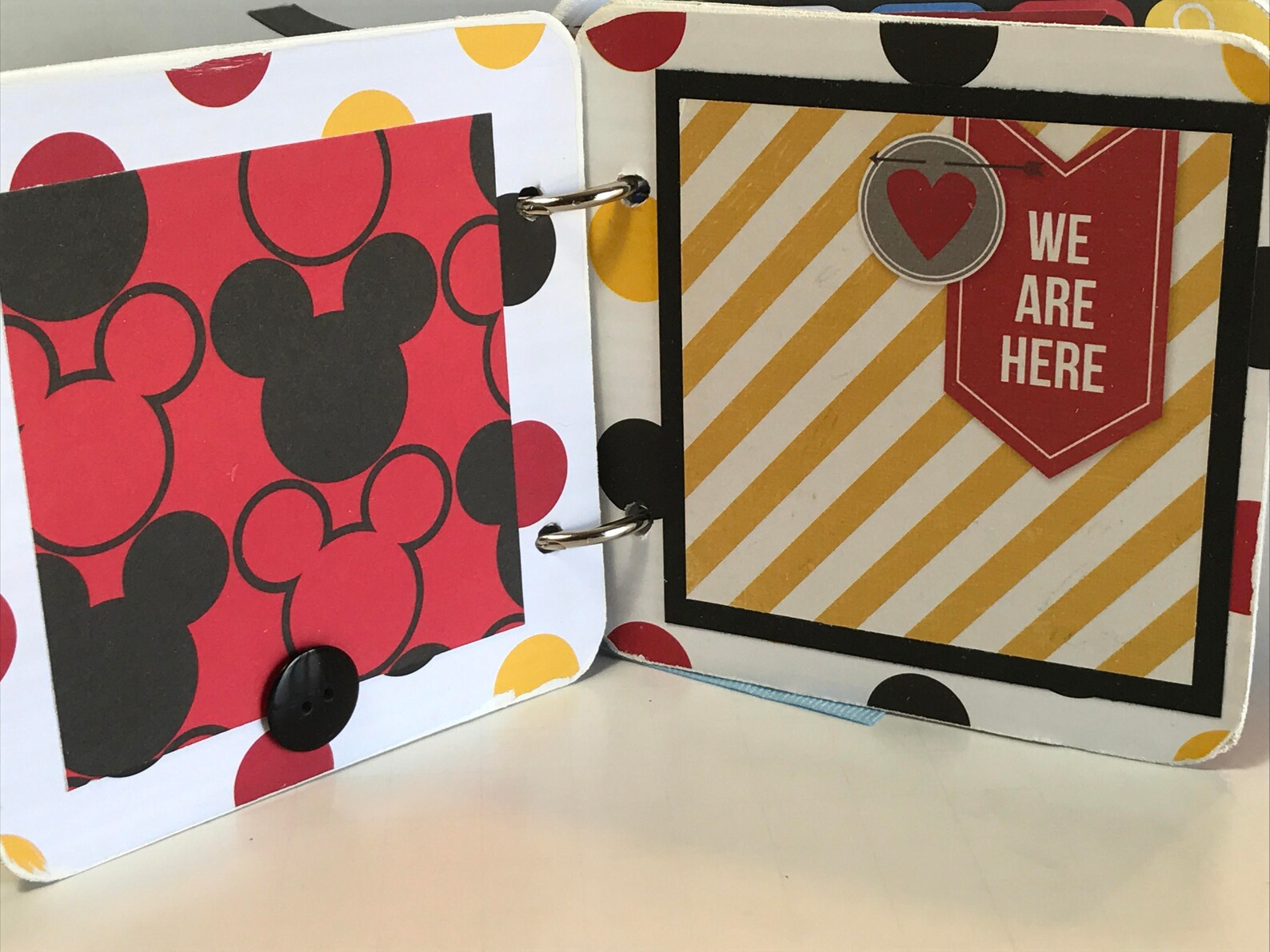 Disney Premade Pages Chipboard Scrapbook Mini Album Mickey Mouse Donald ...