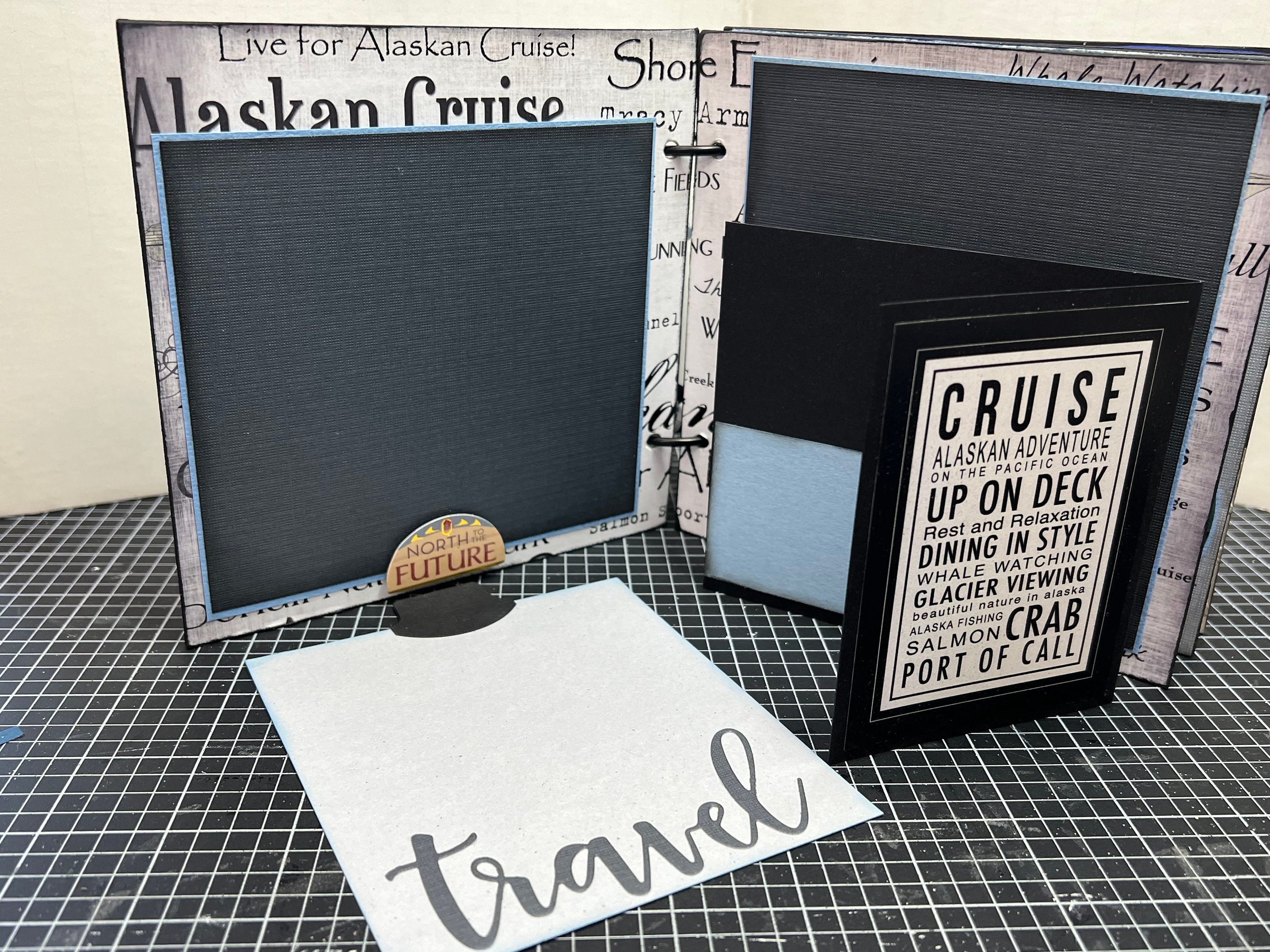 Alaskan Cruise Scrapbook Premade Pages Chipboard Book- 6 X 6 Scrapbook ...