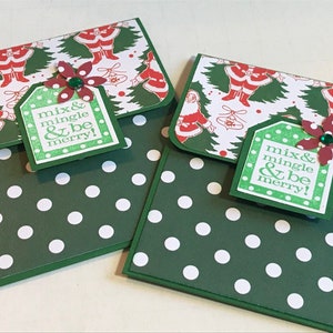 Christmas gift card holders (2)- santa gingerbread man snowman