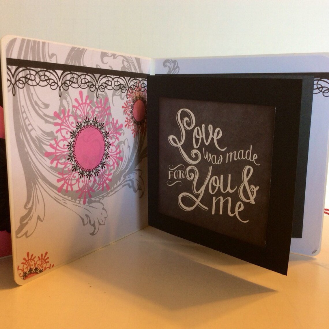 Love Scrapbook Premade Pages Chipboard Book- 5 X 5 Scrapbook Album Kiss ...