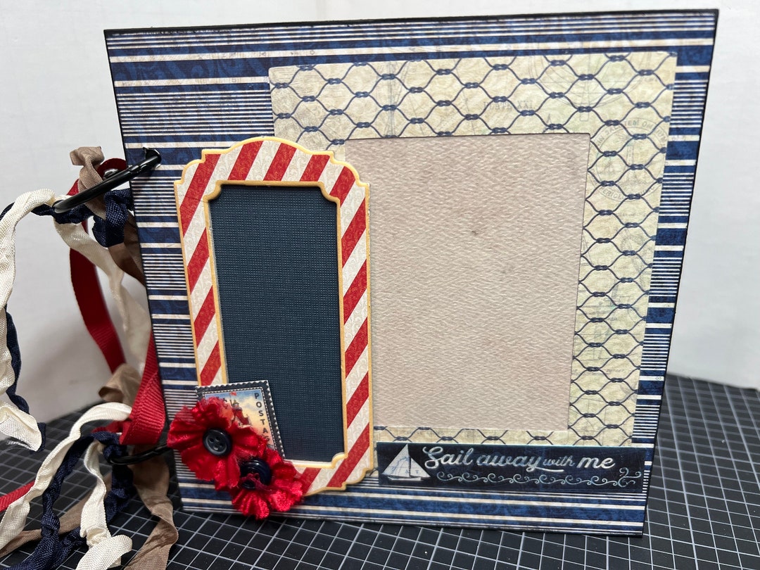 Sailing Scrapbook Premade Pages Chipboard Book- 6 X 6 Scrapbook Album ...