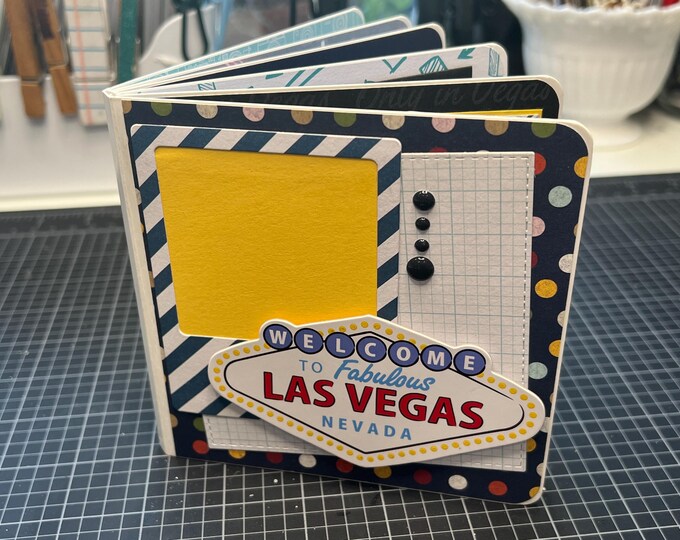 Las Vegas Scrapbook Premade Pages Chipboard Book- 5x5 Album Summer ...
