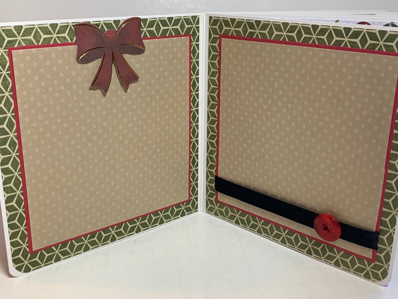 Christmas Scrapbook Premade Pages Chipboard Book- 5 X 5 Mini Album - Etsy