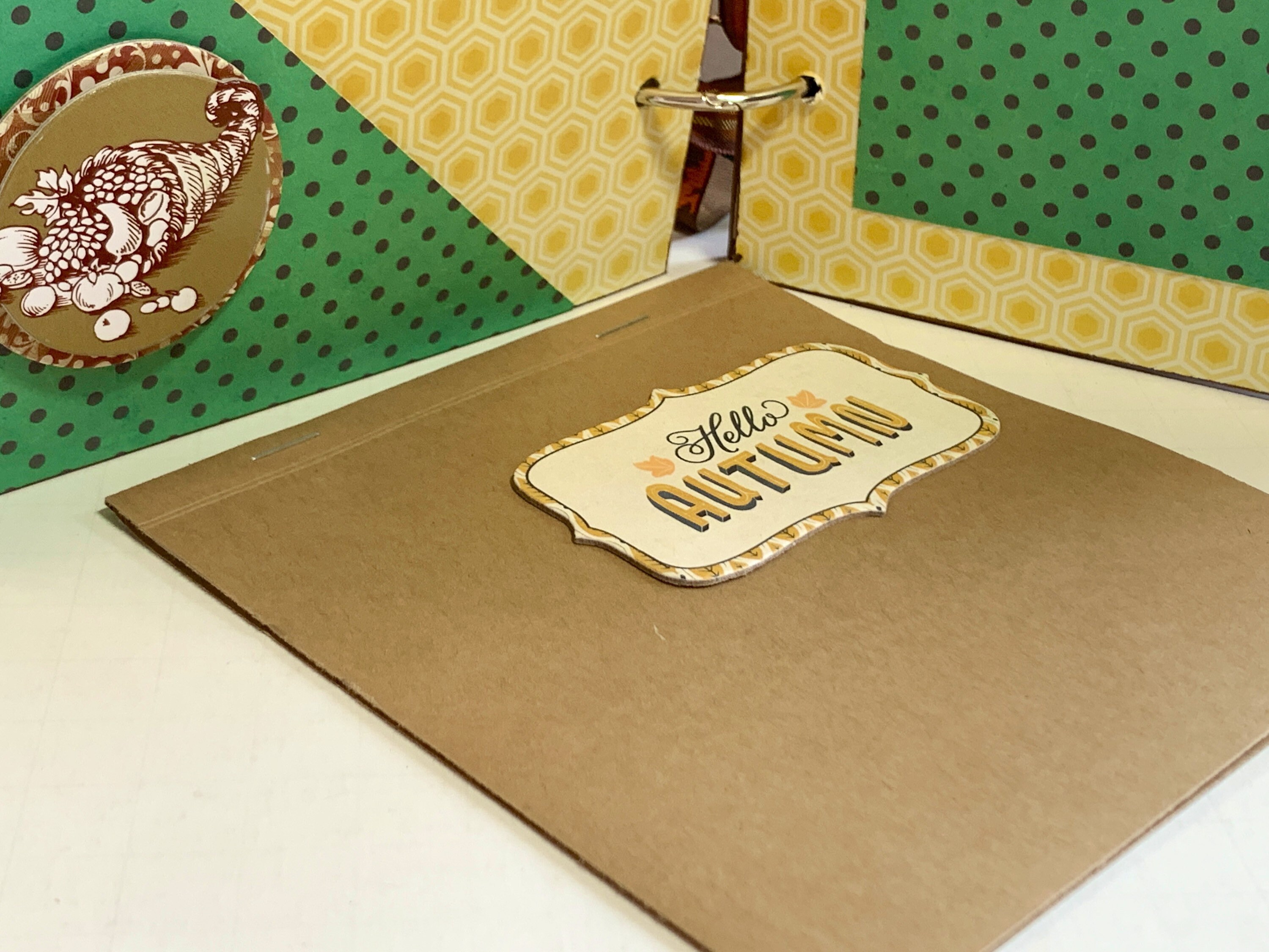 Thanksgiving Scrapbook Premade Pages Chipboard Book- 6 X 6 Scrapbook ...