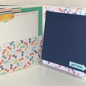Summer Scrapbook Premade Pages Chipboard Book- 5x5 Album Swimming ...