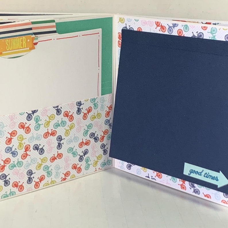 Summer Scrapbook Premade Pages Chipboard Book- 5x5 Album Swimming ...