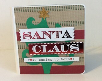 Libro de recortes de Navidad páginas prefabricadas libro de aglomerado- 5 x 5 álbum de recortes