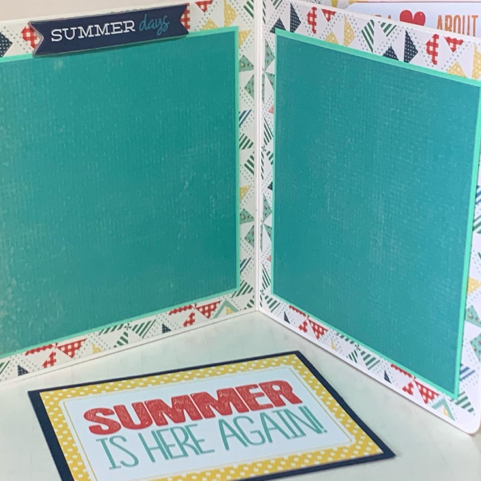 Summer Scrapbook Premade Pages Chipboard Book- 5x5 Album Swimming ...