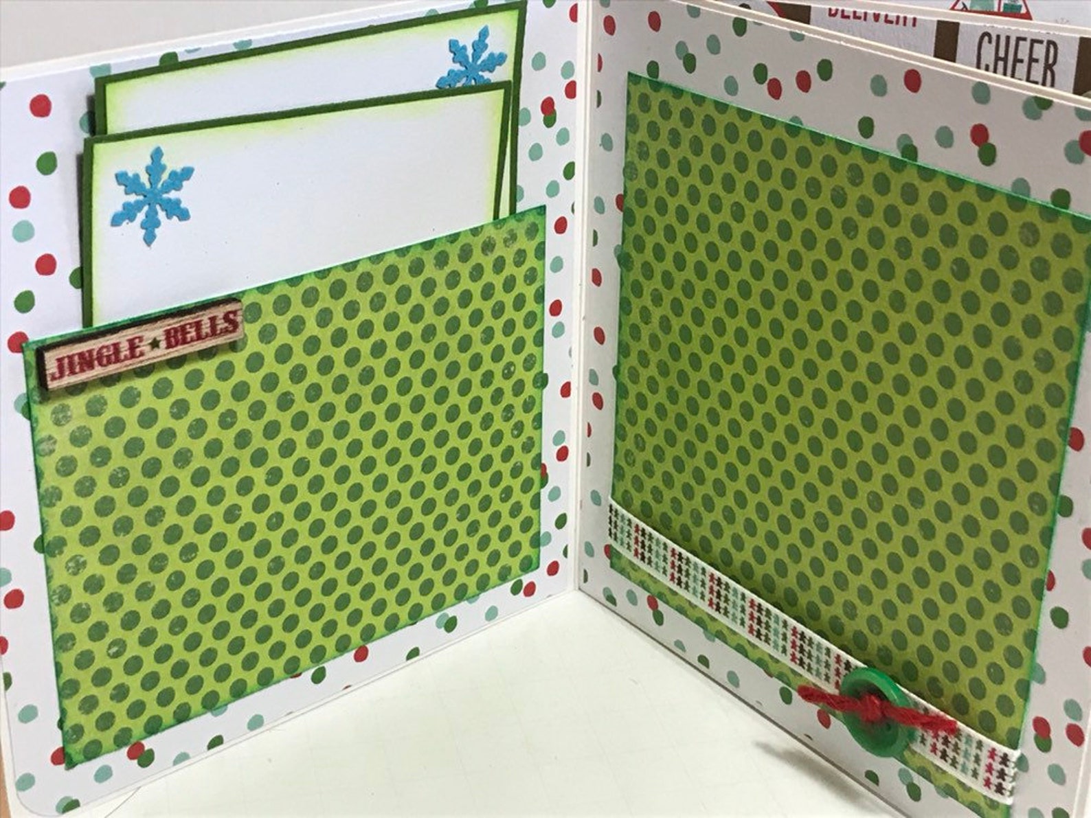Christmas Mini Album Scrapbook Premade Pages Chipboard Book- 5 X 5 ...