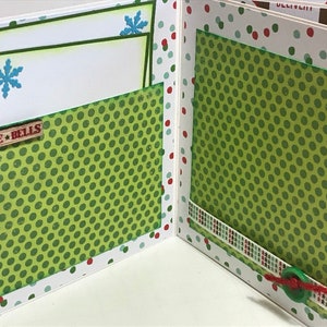 Christmas Mini Album Scrapbook Premade Pages Chipboard Book- 5 X 5 ...