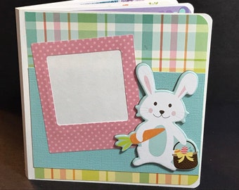 Easter scrapbook premade pages mini album- 5 x 5 scrapbook album memories egg hunt